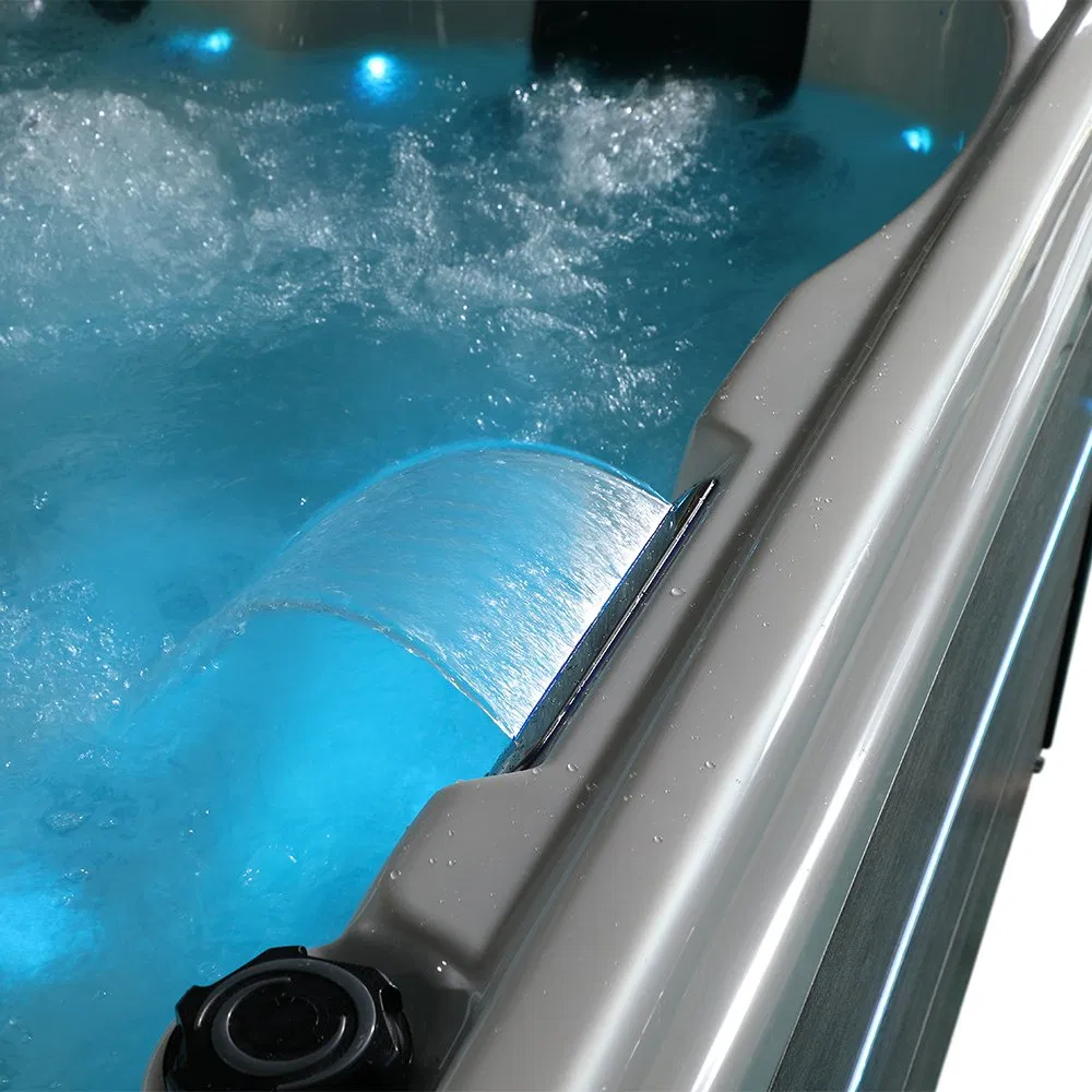 Коричневый акриловый спа-бассейн с гидромассажем для улицы