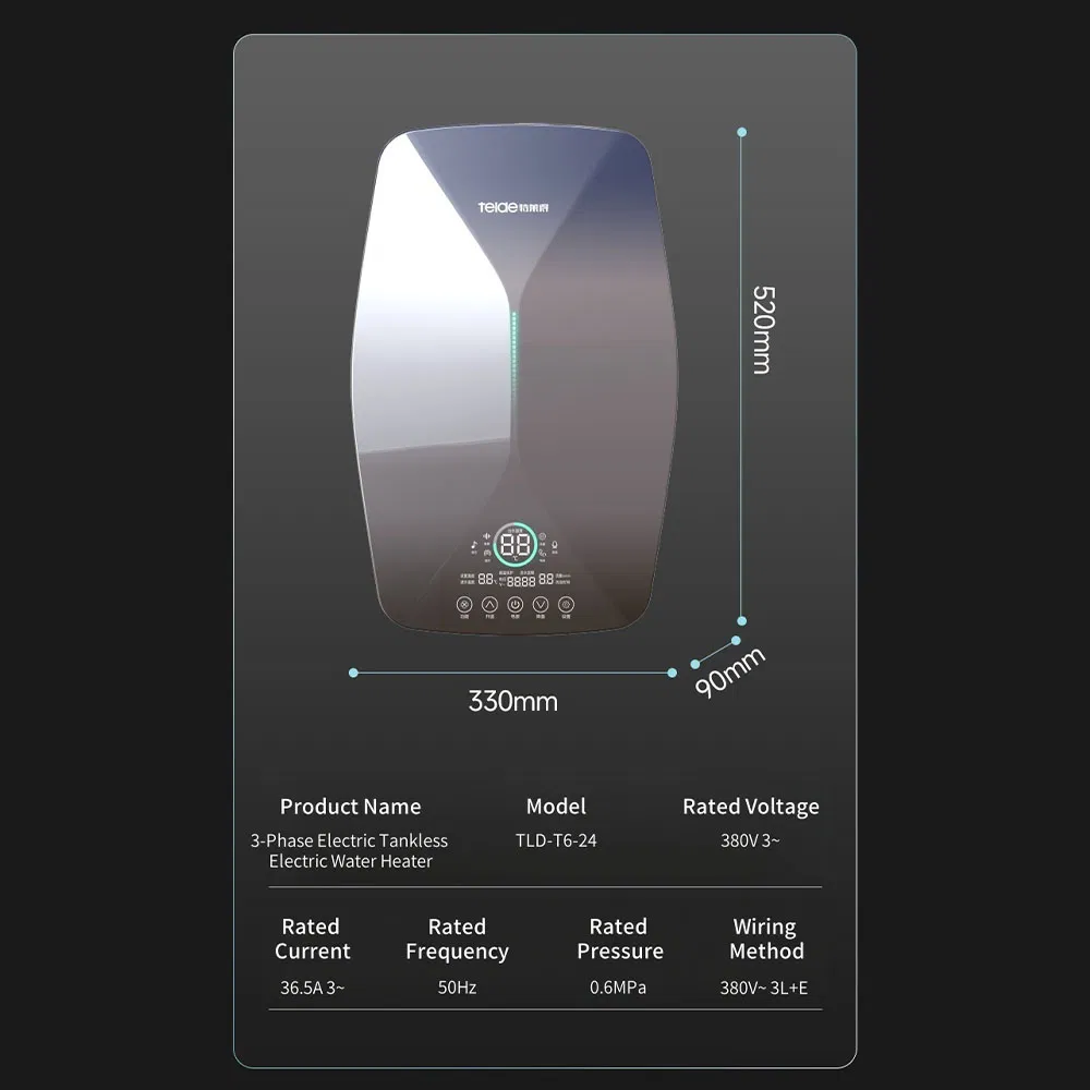 Three-Phase Electric Water Heater with Anti-Leakage Feature