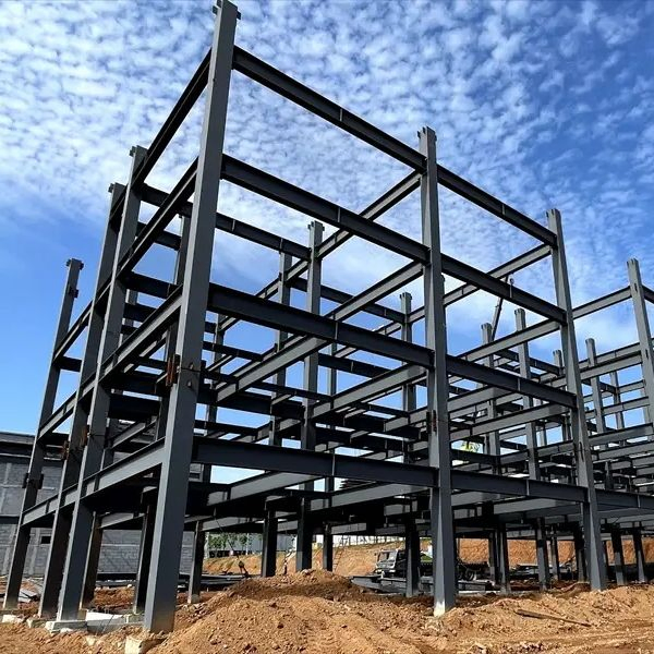 Prefabicated Steel Structure Building with Curtain Glass Wall for Car Showroom