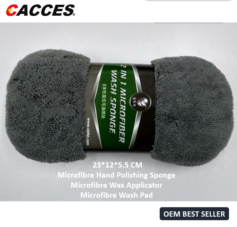 Extra Soft Microfibre Car Wash Sponge Machine Washable Ideal for Cleaning Car, Interior, Wheels, Alloys and Motorcycle, Bike, Boat & Home Cleaning, Wax, Polish