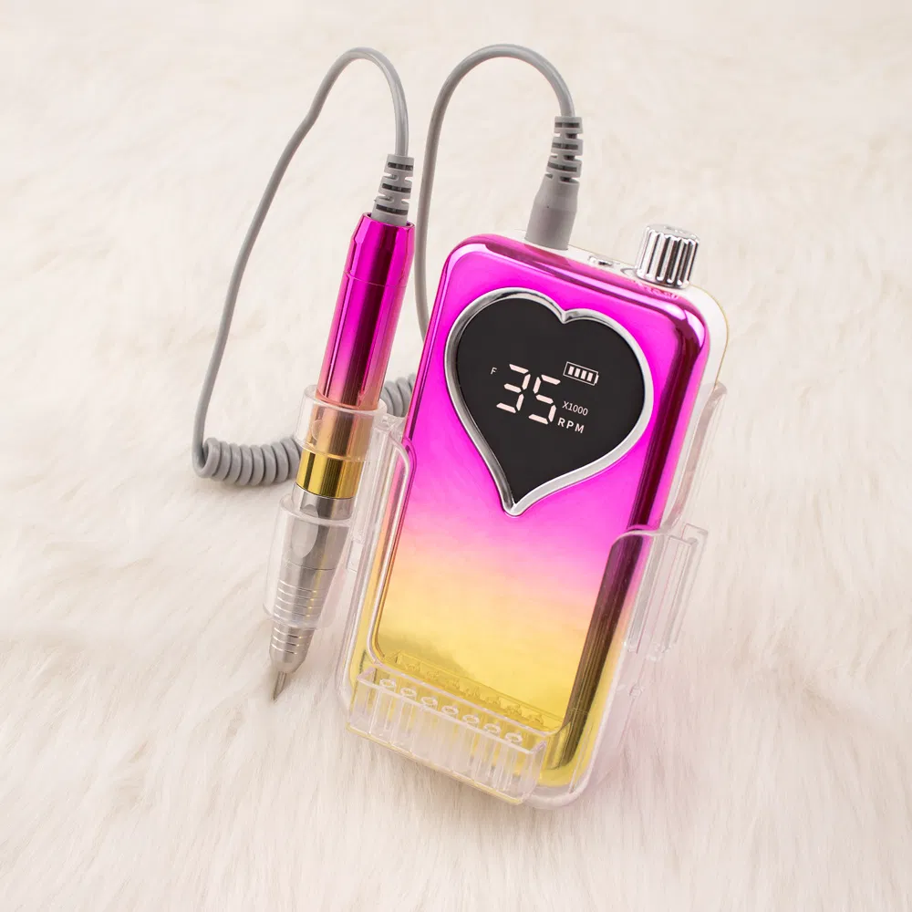 Explosive Gradient Color Portable Nail Polishing Machine Rechargeable Nail Drill 35000 Rpm Electric Nail Removal Nail Tool Nail Machines