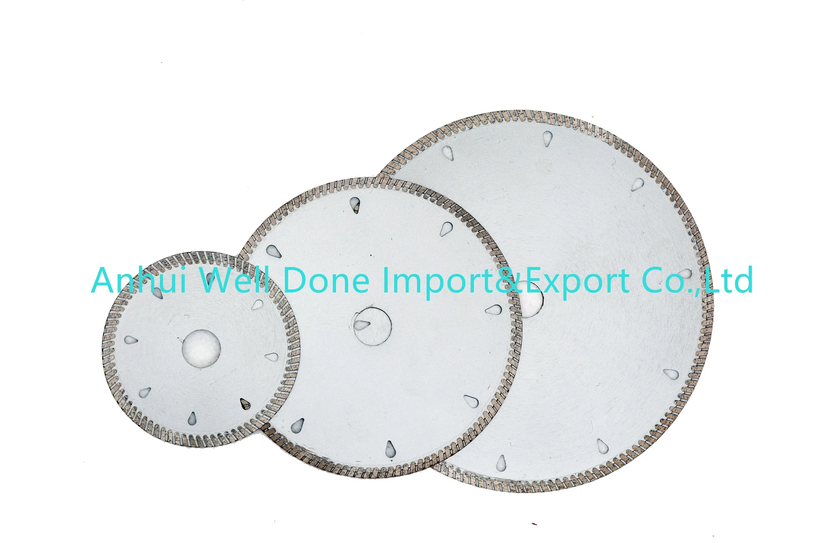 115mm Continuous Rim Turbo Segment Diamond Saw Blade Cutting Granite Cement Sandstone