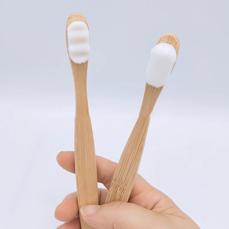 Custom Logo Eco-Friendly Biodegradable Soft Nano Brush Bristle Bamboo Toothbrush