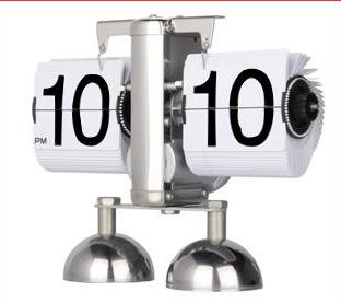 Double Bell Showing Automatic Flipping Clock Small Balance Mechanical Flipping Clock
