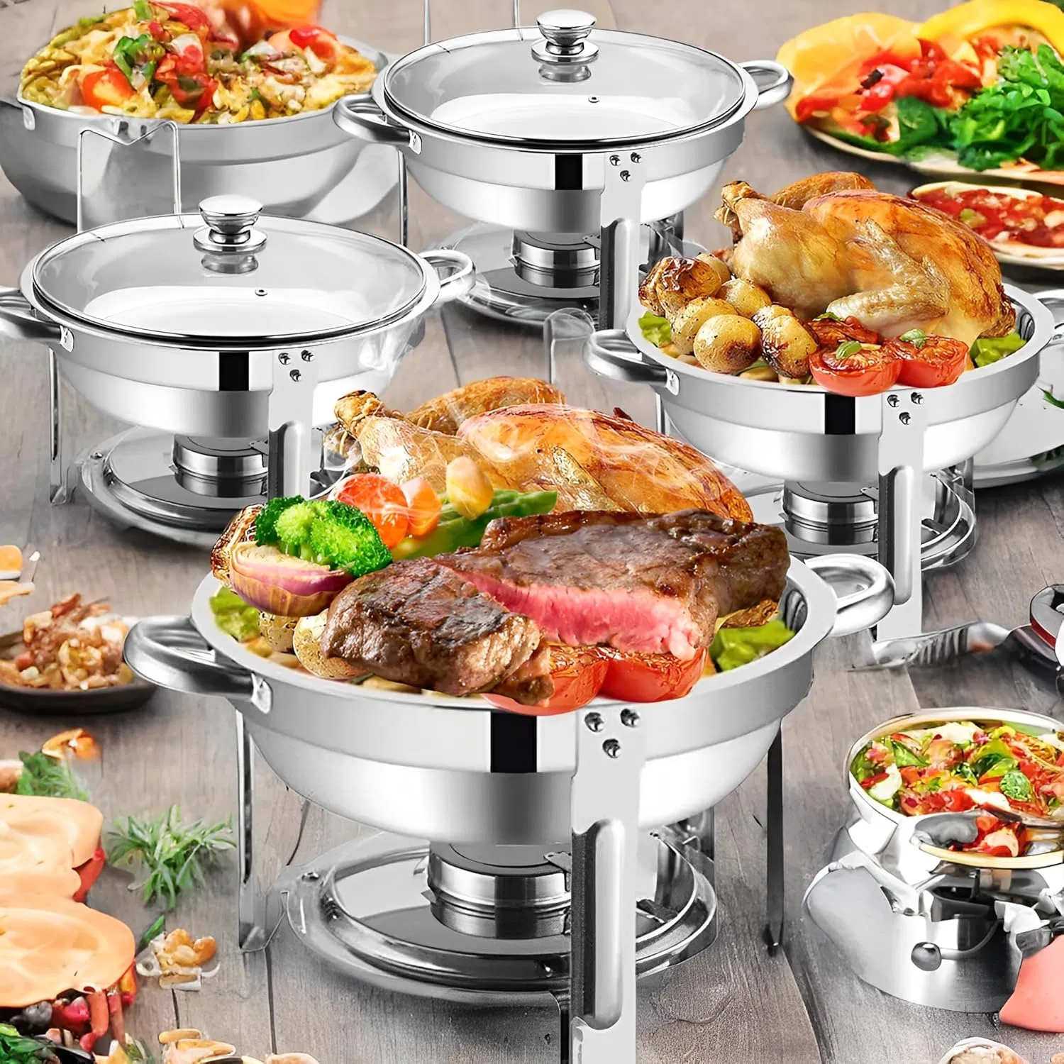 Premium Stainless Steel Chafing Dish for Food Warmth Preservation