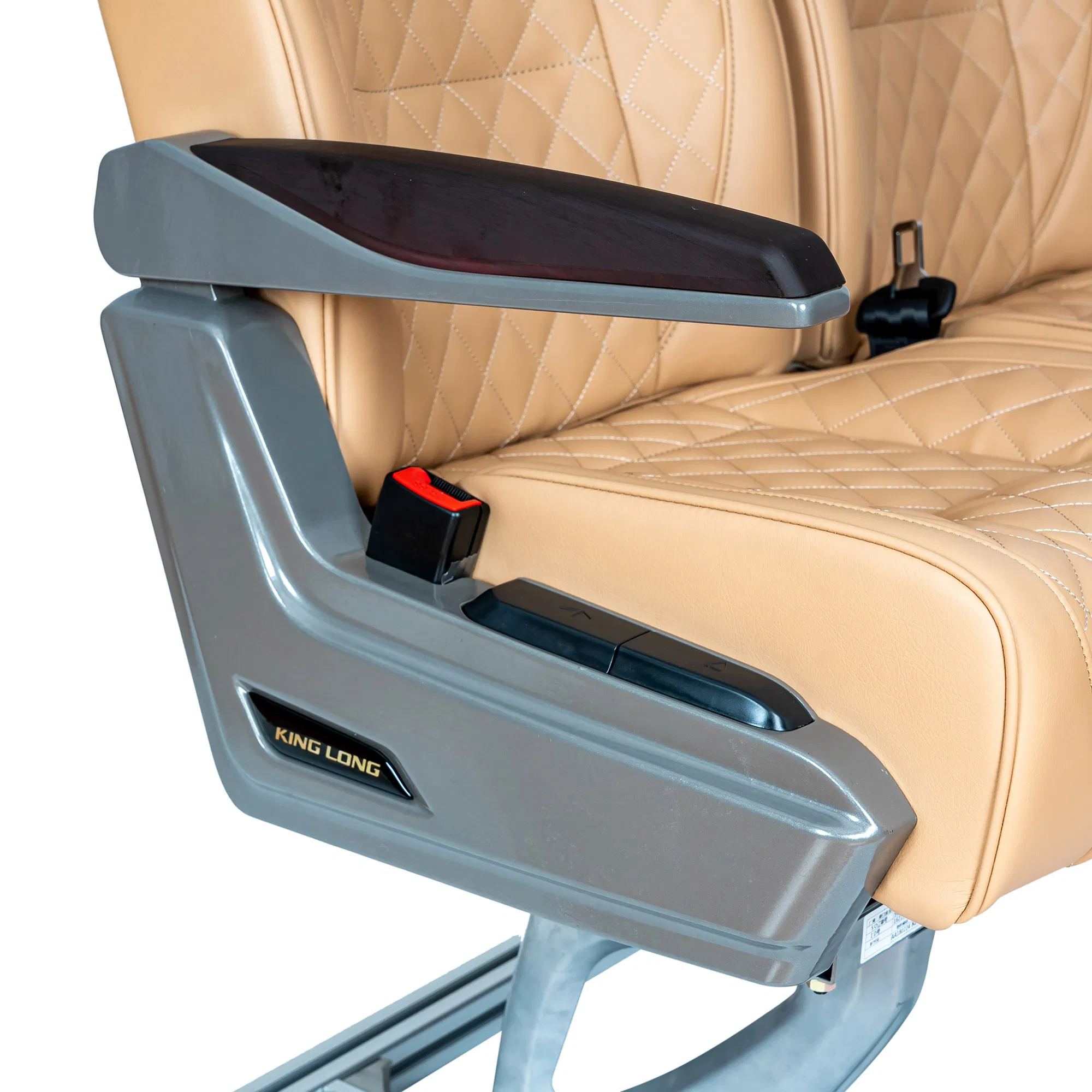 Пассажирское сиденье для автобуса и микроавтобуса, высокое, с алмазной тканью и подлокотниками