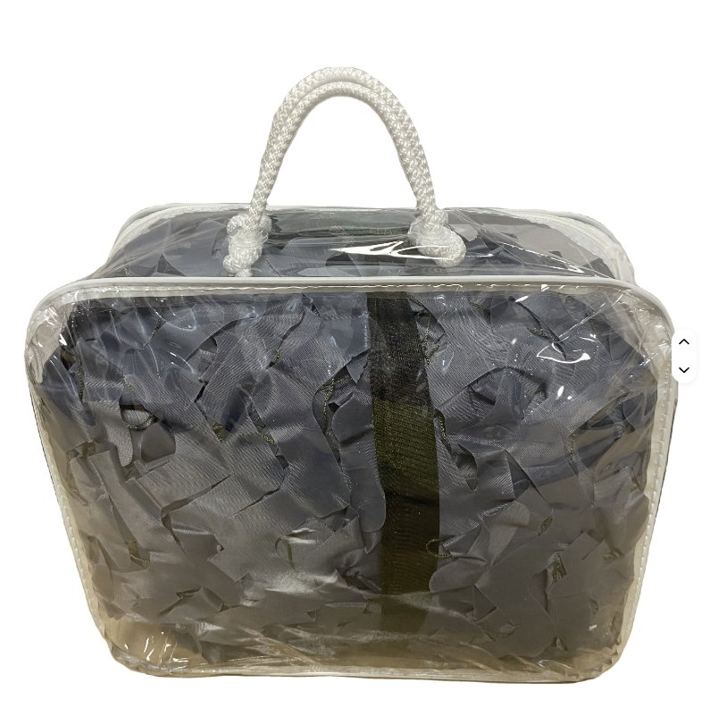White Camouflage Net with Transparent Handbag Packaging, Outdoor Garden Decoration & Shade Net