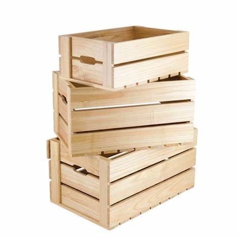 Country Style Wooden Crates-Nature Pine Crates