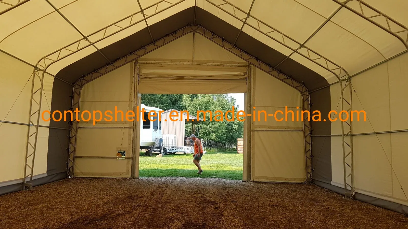 Large Storage Building Portable Garage Bus Tent PVC Canopy