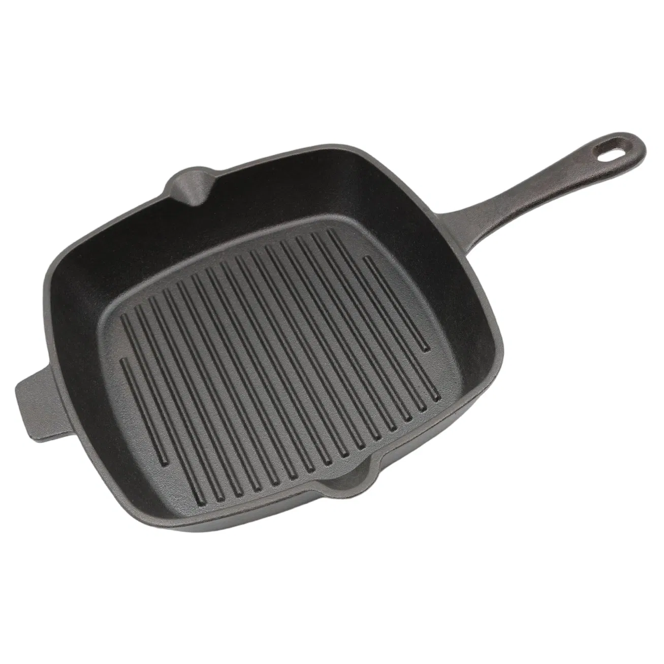 Pre-Seasoned Cast Iron Square Griddle with Ridges and a Helper Handle Ideal for Searing Grill Pan