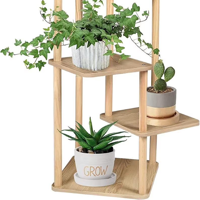 Подставка для растений деревянная Junji полиэтилен