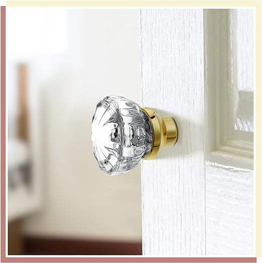 New Fashion Mortise Style Fluted Glass Door Knobs Antique Door Knobs with Spindle for Interior Doors