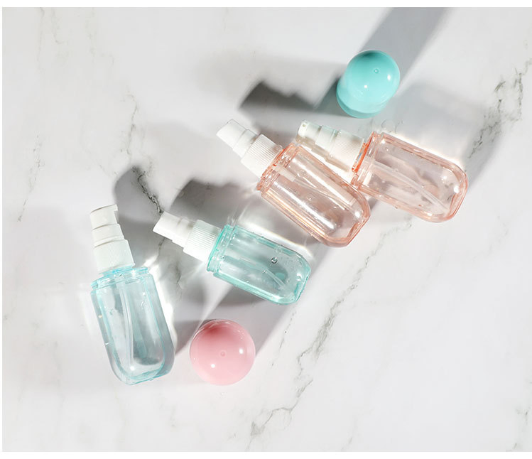 Pet 40ml 60ml Spray Bottle Emulsion Bottle Travel Bottle Cosmetic Products Packaging Capsule Shape Pet Lotion Plastic Bottle