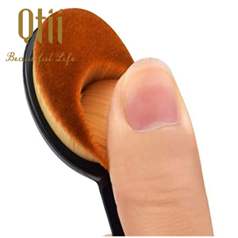 Foundation Round Toothbrush Free-Latex Sponge with Brush Cleaner Makeup Tool Kits