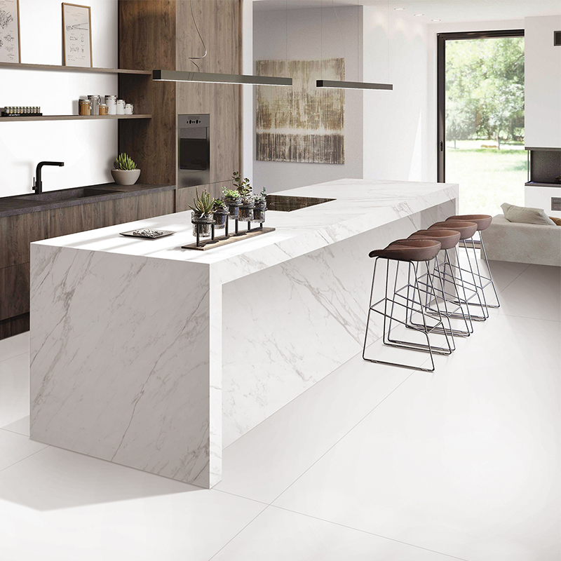 Countertops Artificial Stone Sintered Slab Wall Cladding Sintered Stone Matt Pure White