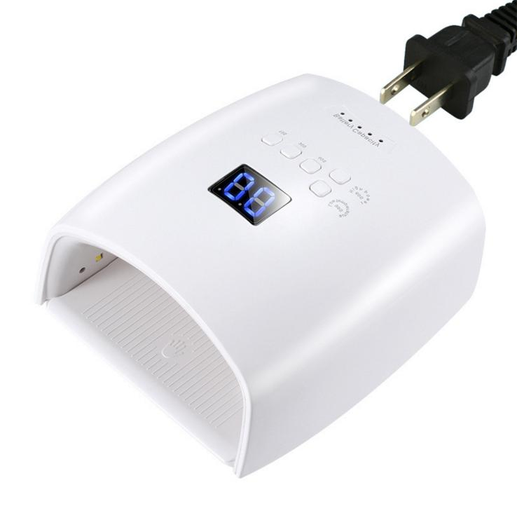 48W Rechargeable Cordless Nail Lamp Gel Polish Curing Light with 4 Timer Setting