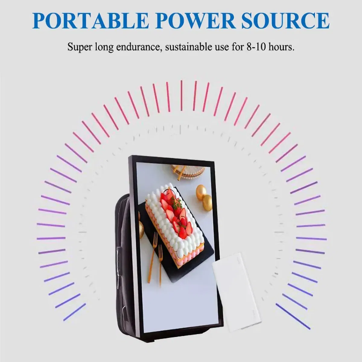 Outdoor Portable Advertising Equipment Digital Signage Shopping Mall Promotion 21.5/32 Inch Human Walking Ad Player Walking LCD Display Billboard