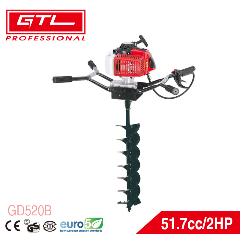 Professional 52cc 2HP Gasoline Earth Auger with Double Handle for Garden
