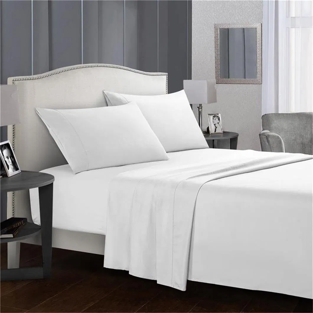 100% Cotton 300tc Plain Solid Color Bedding Sets for Hotel