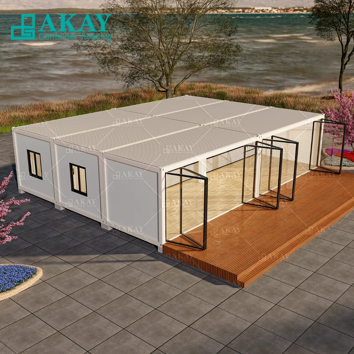 Luxury Design Two Layers Apartment Fabricated Living Portable Container House Prefabricated-Building