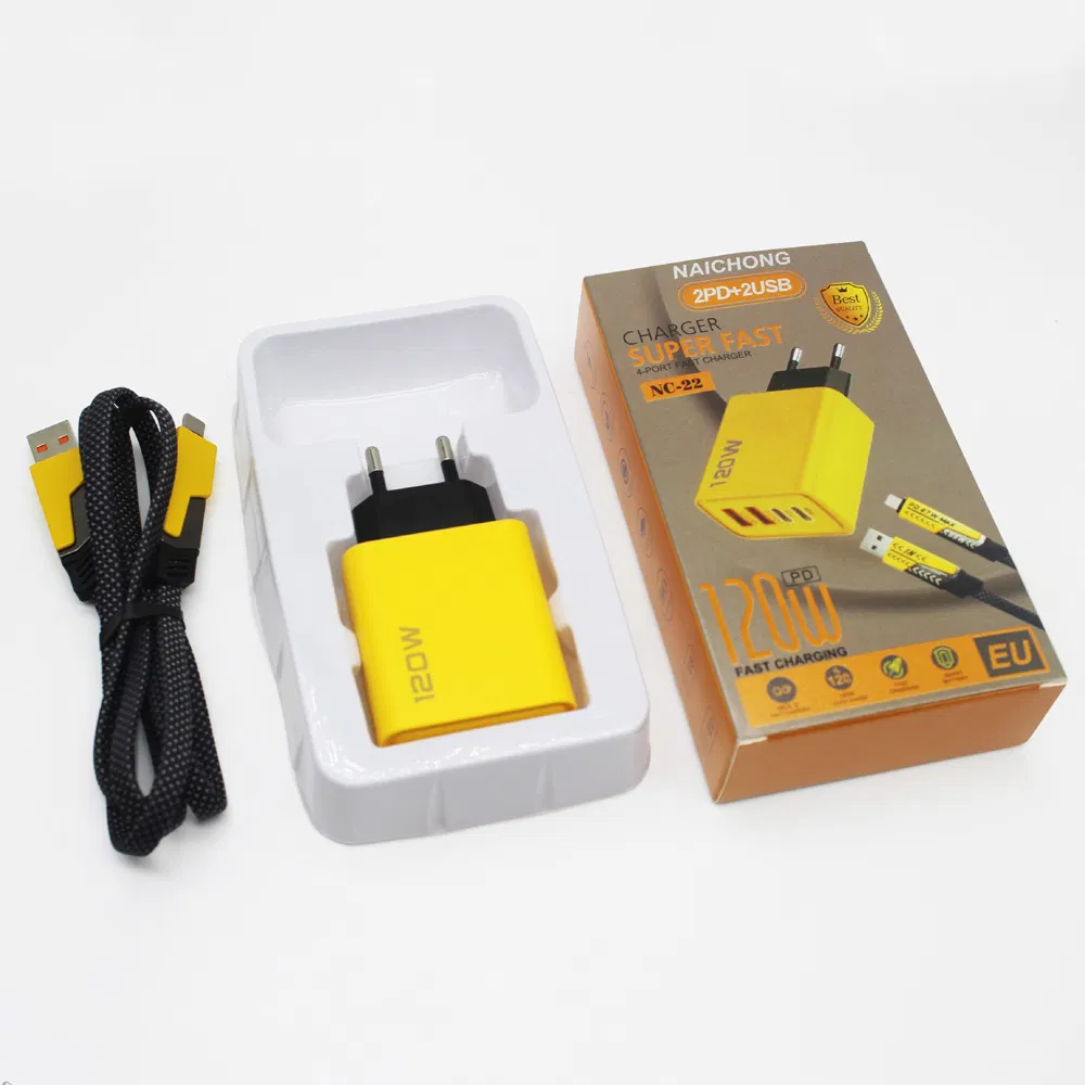 Зарядное устройство 120W с двумя USB-C PD и QC3.0