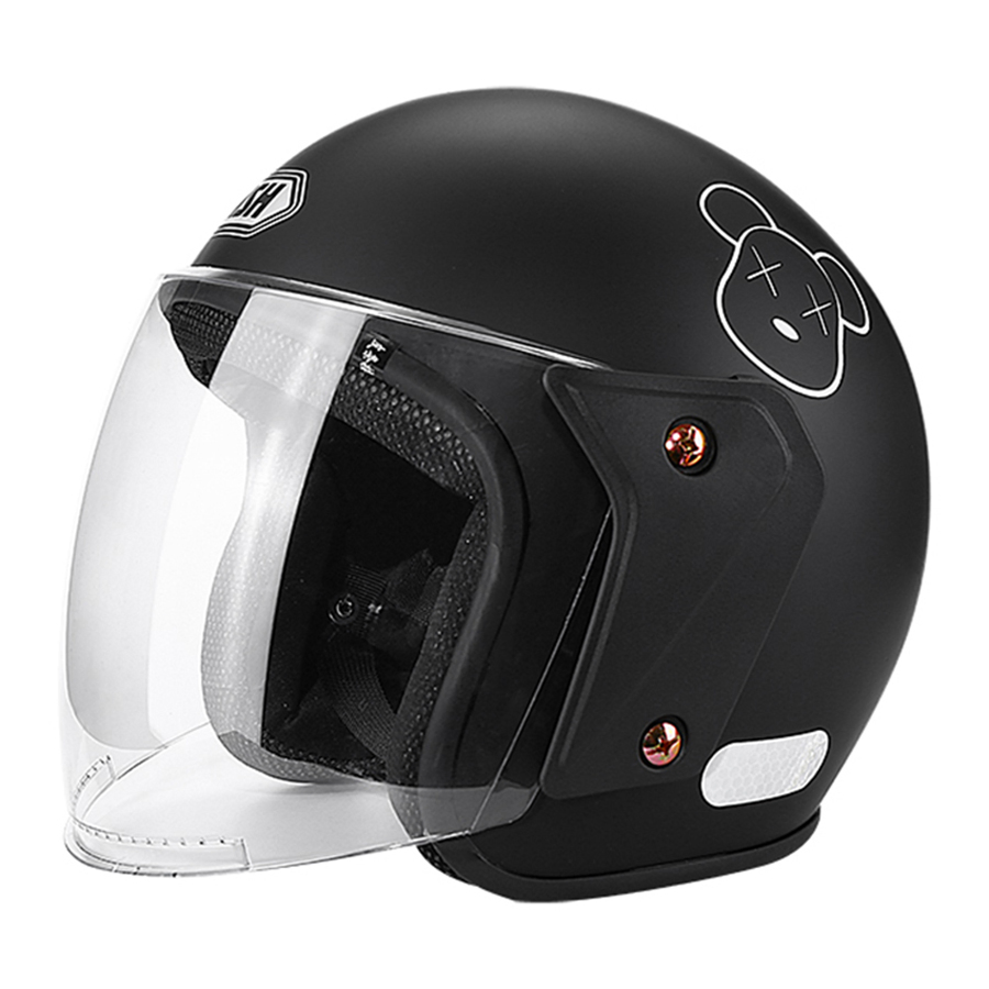 Защитный шлем мотоциклетный полуоткрытый с быстросъемным ремнем