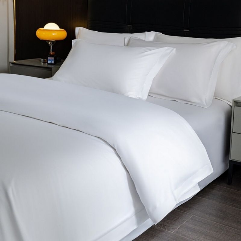 2025 Cotton Double Sprayed Satin High-End New Chain Hotel Four-Piece Set 60-Count Long-Staple Cotton Five-Star Hotel Bedding Set