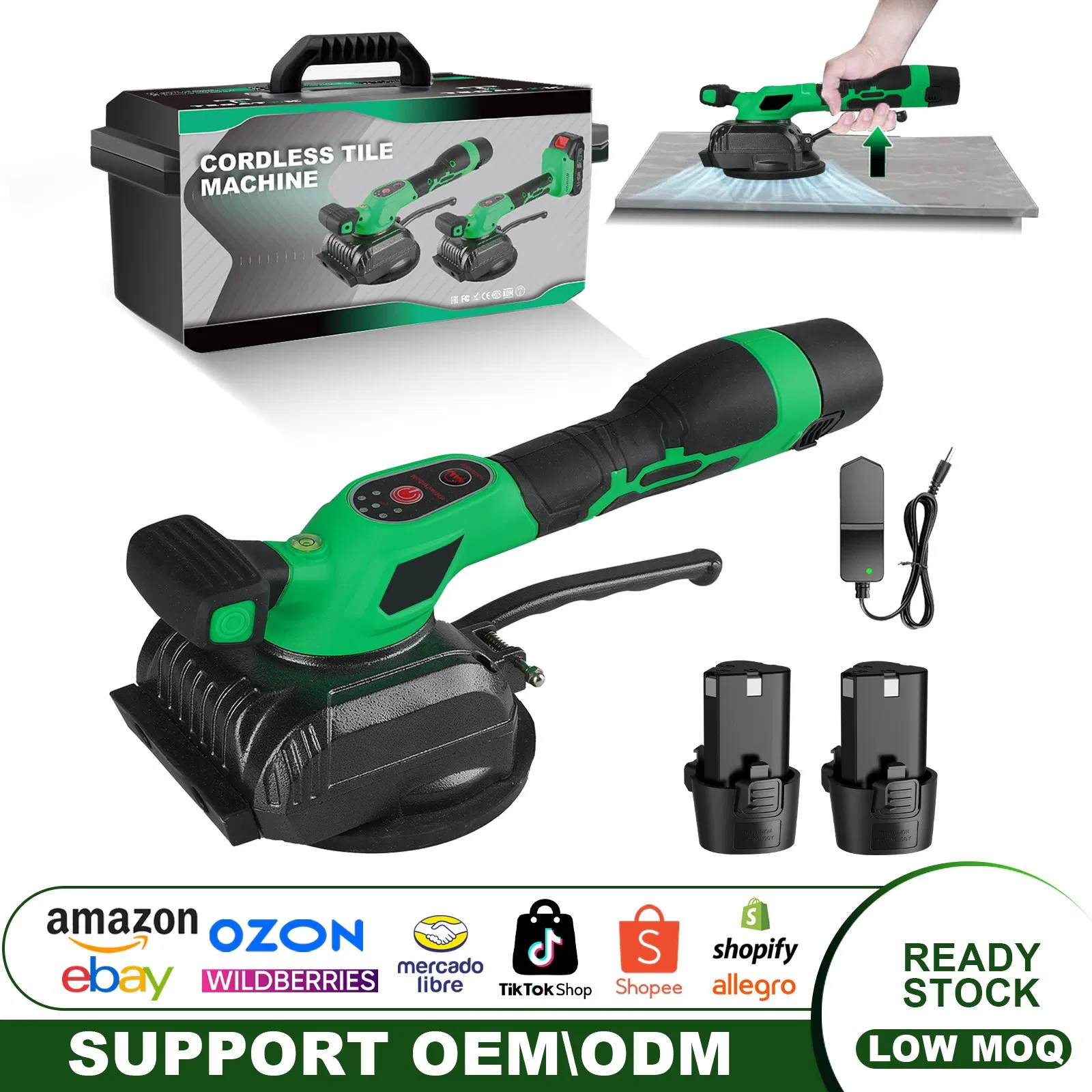12V Cordless Tile Machine, Professional Power Tools for The Floor Work, Support OEM/ODM