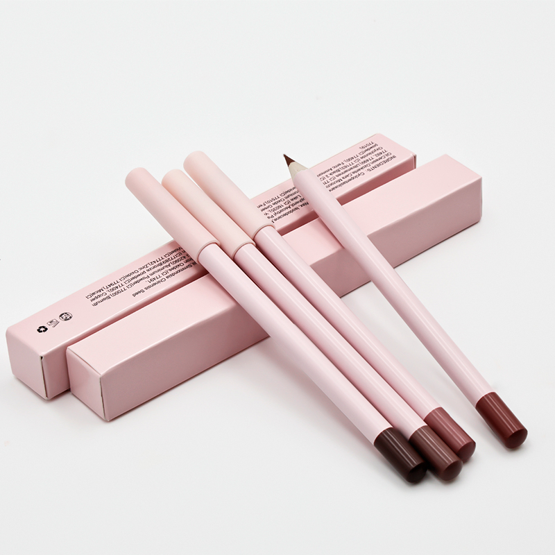 Private Label Cruelty Free Lipliner Pencil Matte Waterproof Lip Liner High Pigment Long Lasting Pink Lipliner