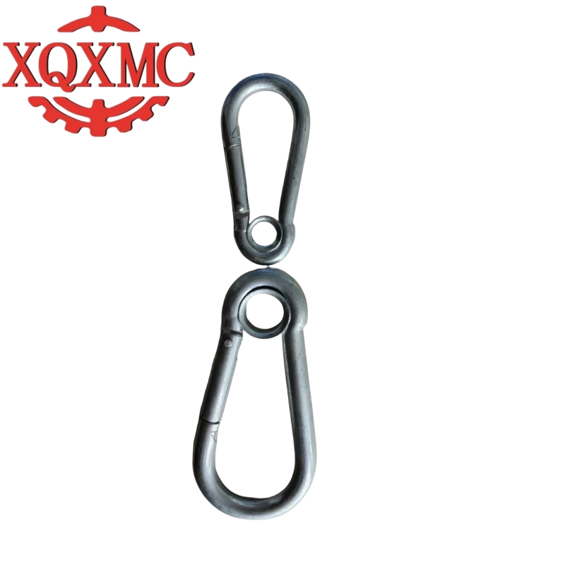 New Style High Quality Iron Solid Brass DIN5299A Fixed Tactical Spring Carabiner Snap Hook with Eye