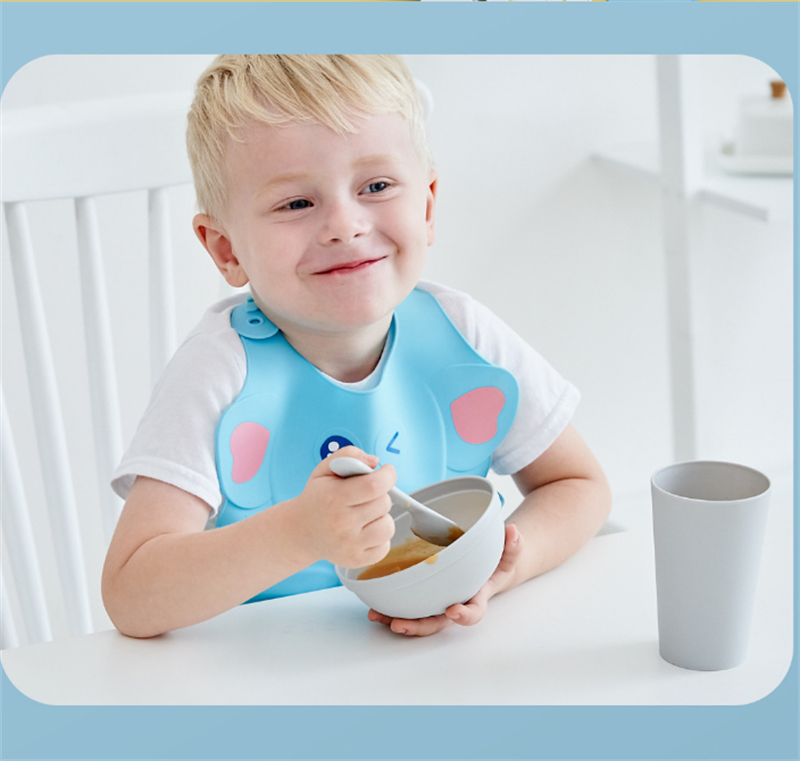 Food Grade BPA Free Custom Waterproof Newborn Infant Weaning Kid Girl Boy Drool Silicone Baby Bibs