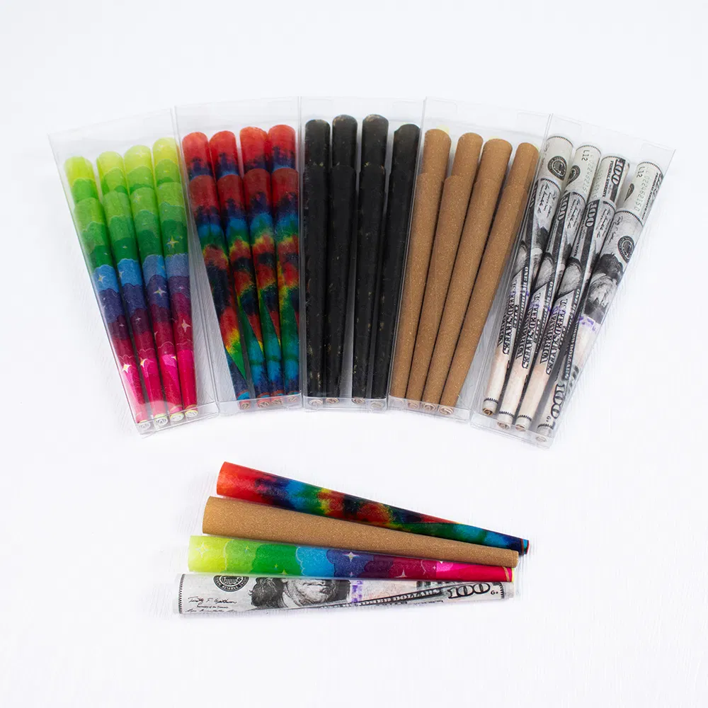 Colorful Bulk Smoking Cones Smoking Accessories Pre Rolled Tobacco Paper Cones