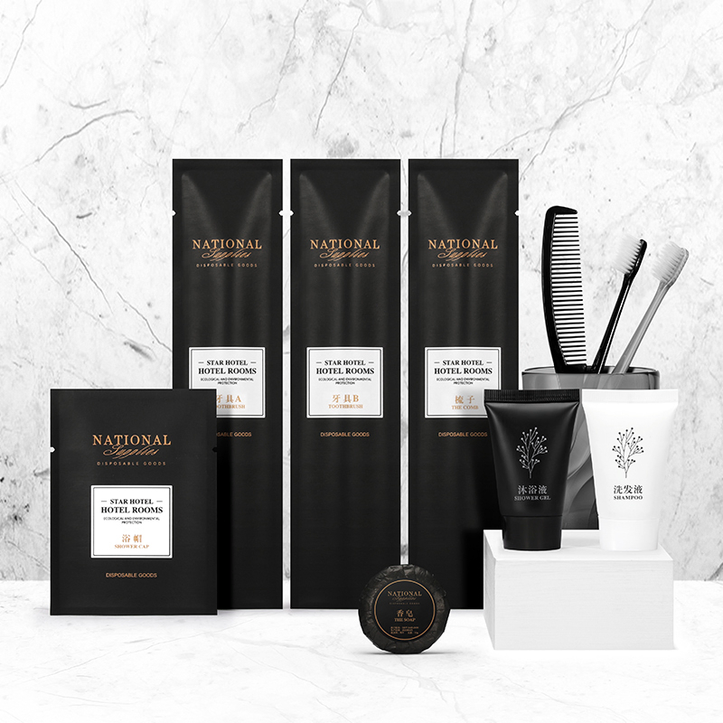 High-Grade Hotel Product 9 PCS Customized Logo Hair Shower Gel Set
