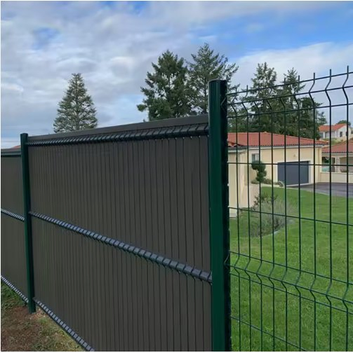 Factory Price High Security Fence PVC Welded Mesh Panel Peach Post Garden Fence Curved Panel 3D Fence