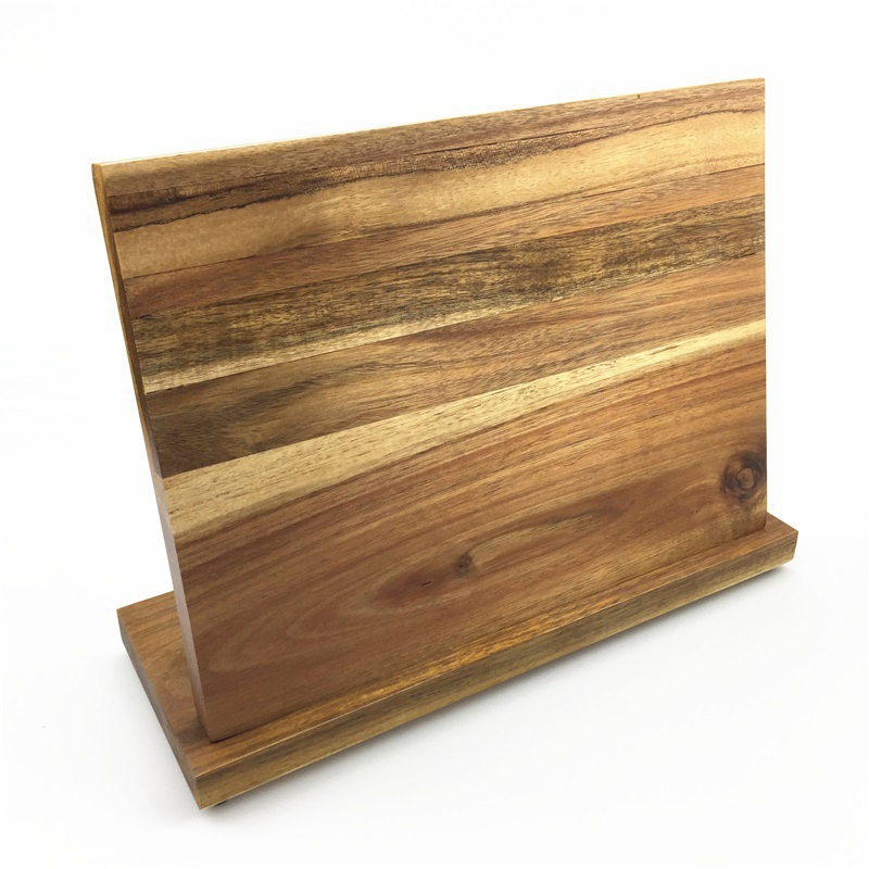 Magnetic Knife Holder Acacia Wooden Magnetic Knife Block Holder Rack Magnetic Universal Stands with Strong Enhanced Magnets Strip Kitchen Storage Cutlery Large