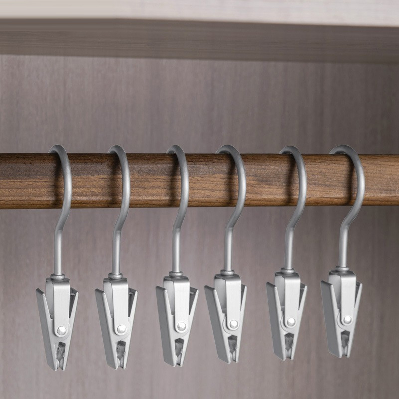 Aluminum Alloy Drying Clip Windproof Special Clothespin Home Storage Single Hanger Small Clips Pants Clip/Hat Clip/Socks Clips