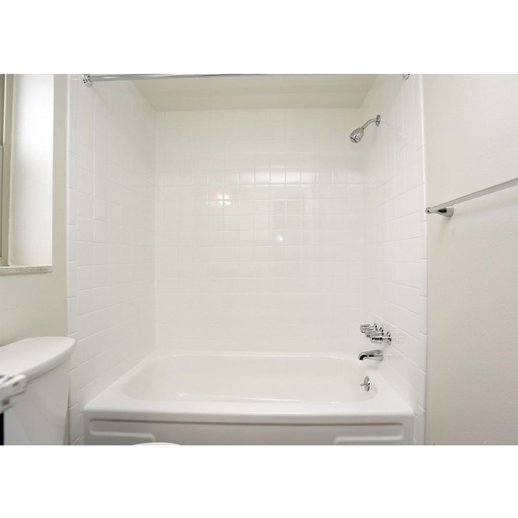 Hotel Bathroom Shower Wall Panel Covering Acrylic Solid Surface Artificial Stone Cultured Marble Shower Tub Surround