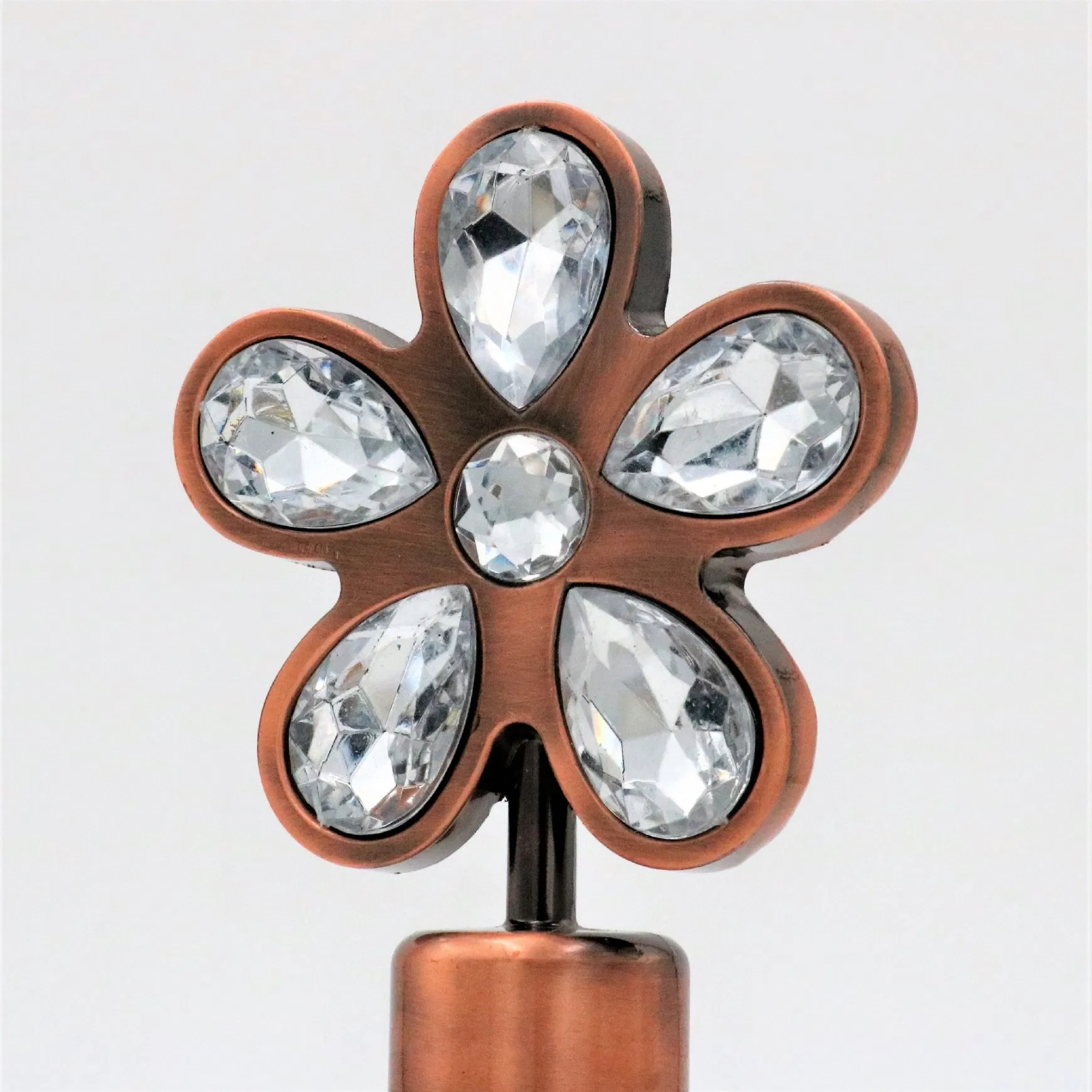 Rhinestone Zinc Alloy 19mm 28mm Iron Accessories Curtain Rod Heads