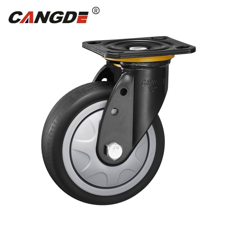 Factory Wholesale 4 5 6 8 Inch TPR Heavy Duty Industrial Top Plate Swivel Caster Wheel Price