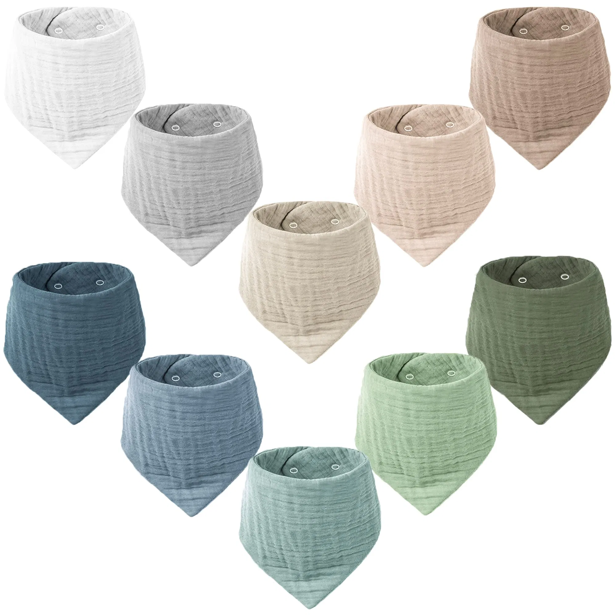 Hot Selling Eco-Friendly Muslin Cotton Baby Bibs with OEM Service