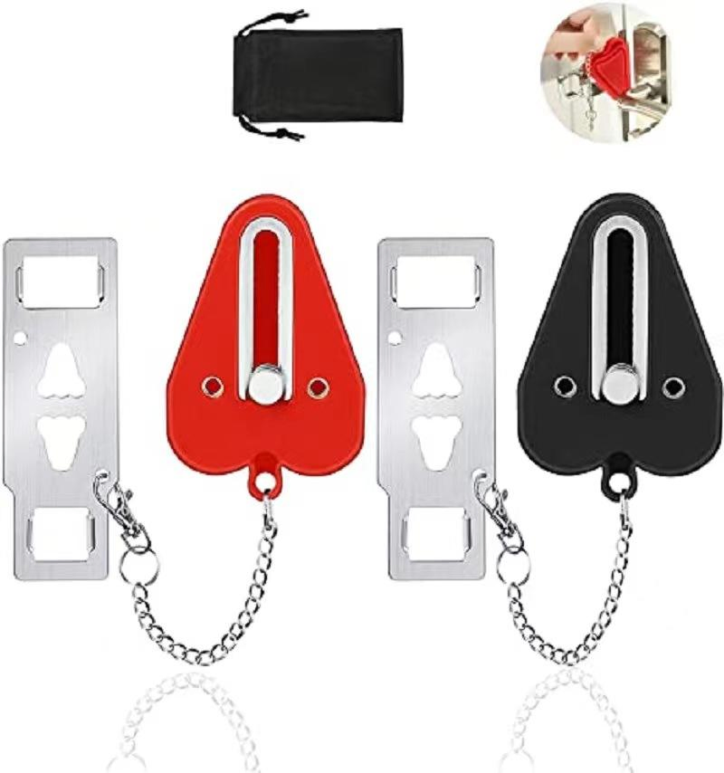 Factory New Portable Door Travel Lock Security Safety Travel Guard Hotel Privacy Stopper Portable Door Lock Hardware Accessories