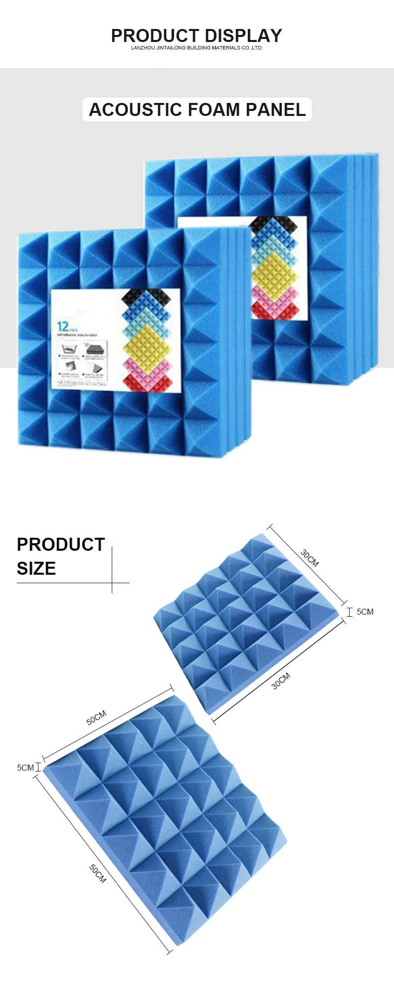 Sound Absorbing Acoustic Panels Foam Acoustic Self Adhesive Wall Panel Soundproof Room