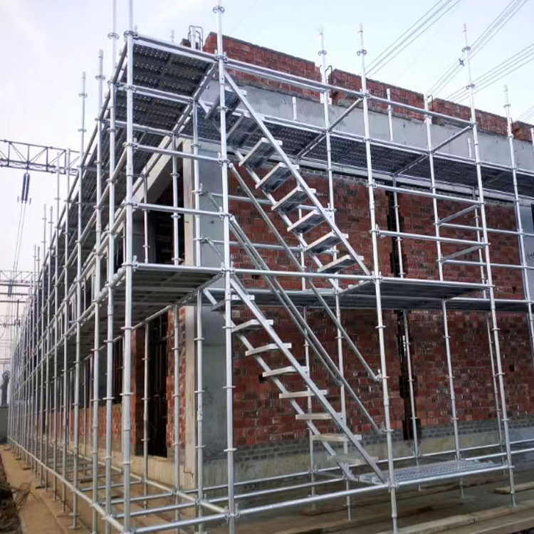 Steel Staircase Complete with Landing & Handrails for Ringlock Scaffolding Tower