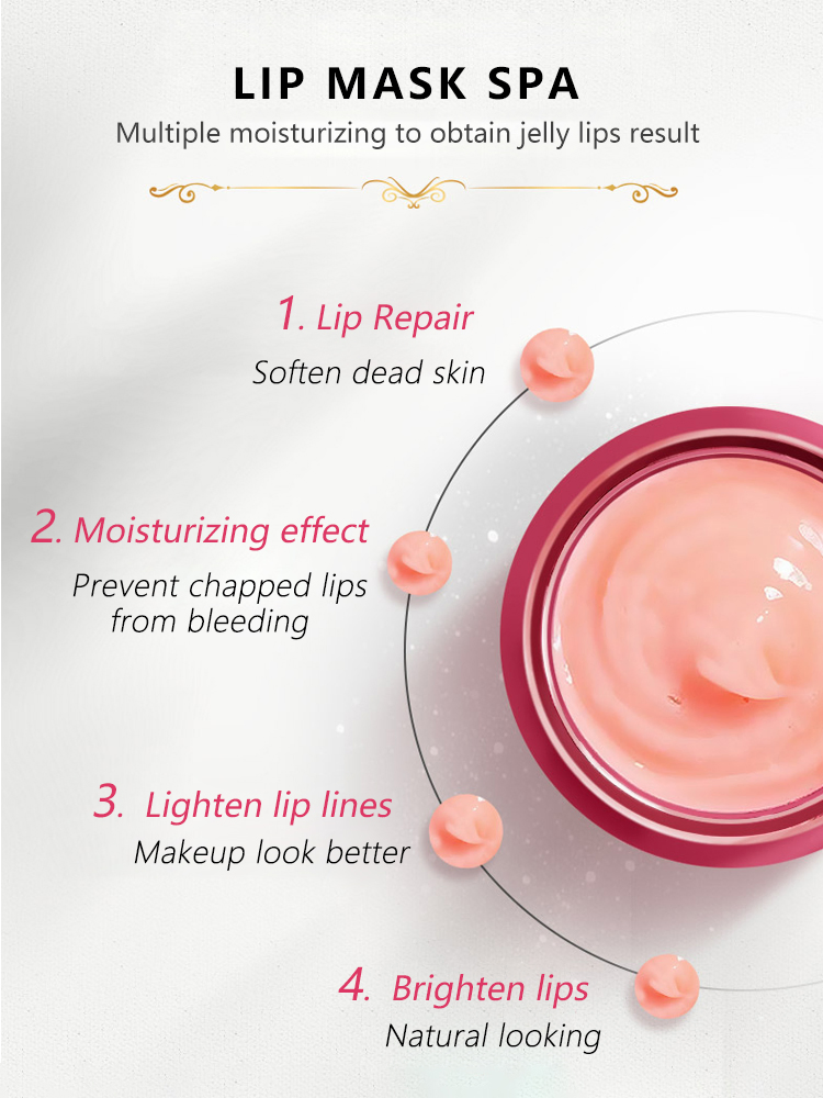 Wholesale Vitamin C Lip Balm 20g Pink Moisturizing Remove Wrinkle Lip Mask