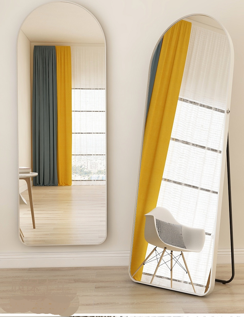 Golden Silver Black Aluminum Frame Decoration Dressing Wall Full Length Floor Hotel Barbershop Bathroom Furniture Independent Smart Vanity LED Mirror