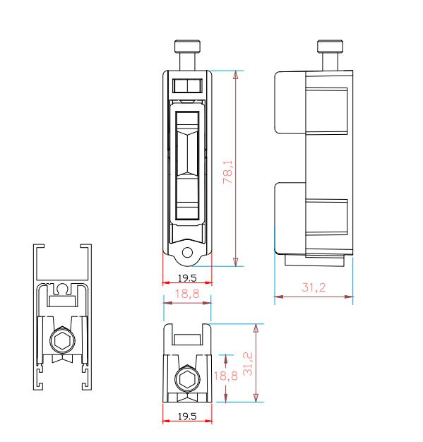Plastic Roller R8355 for Aluminum Door & Window
