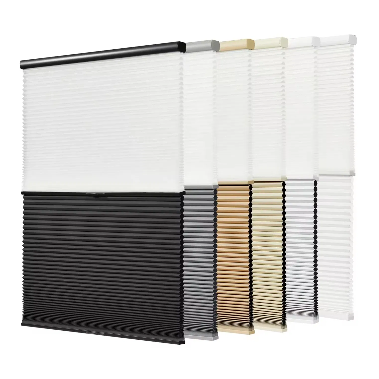 No Tools No Drill Pull Down Honeycomb Blinds for Indoor Windows