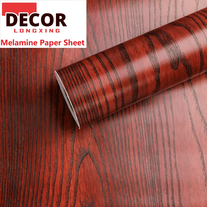 Factory Hot Sale Melamine Paper 60g 70g 80g 90g 100g Wood Grain Solid Color Melamine Impregnated Paper for MDF HPL