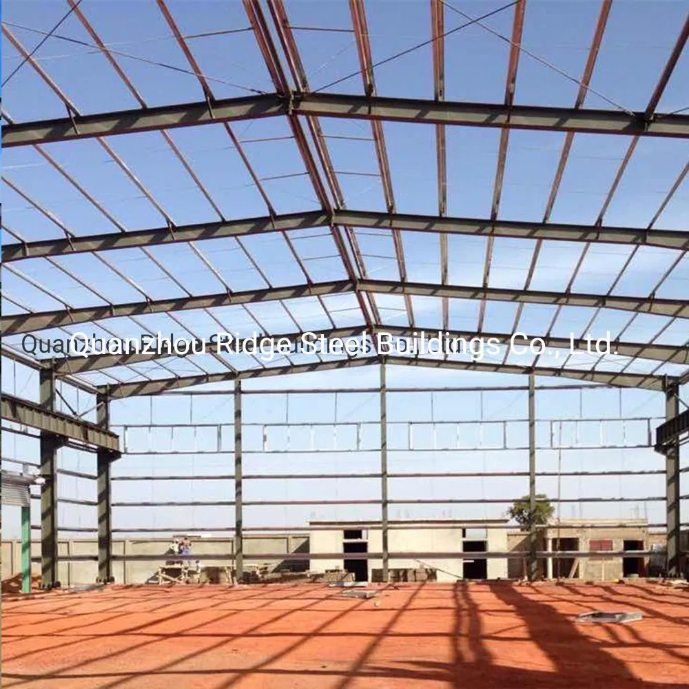 Welded H Column Slope Roof Steel Structure Building Workshop