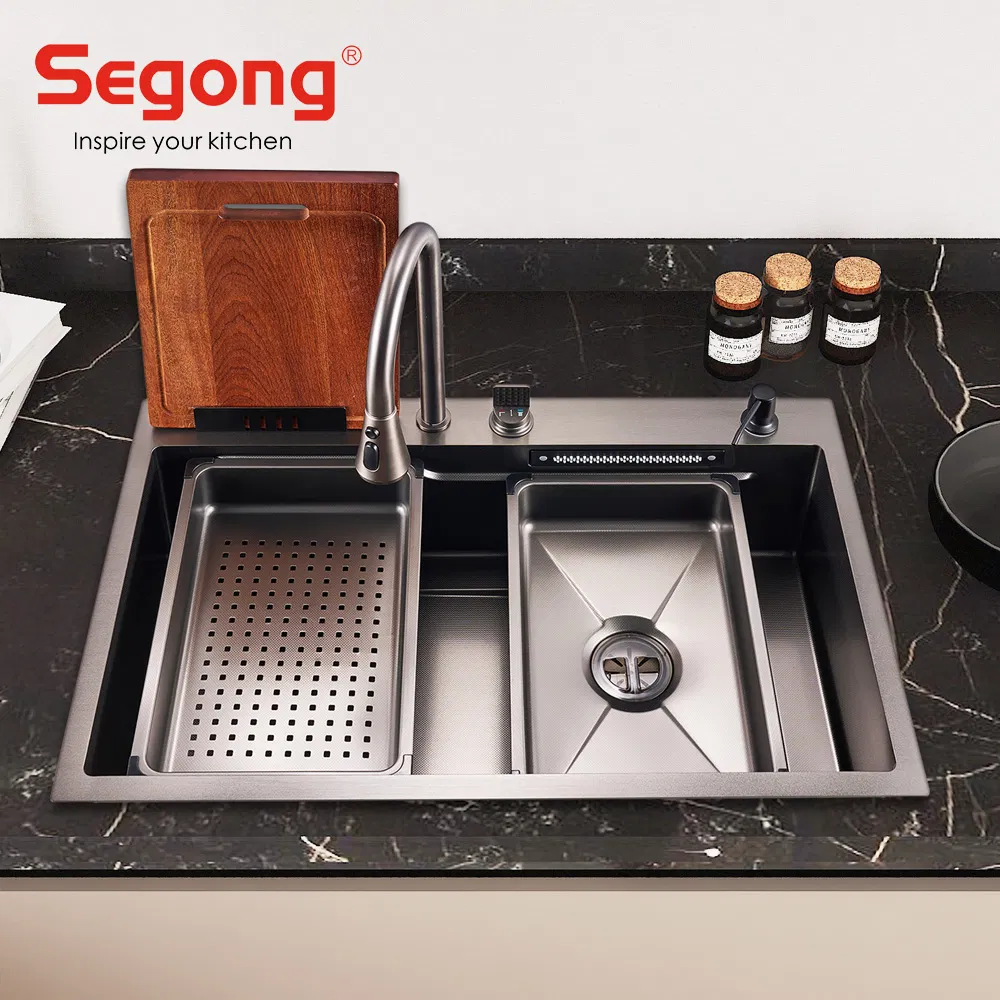 High Quality Topmount Multifunctional Bowl SUS304 Stainless Steel Kitchen Sink
